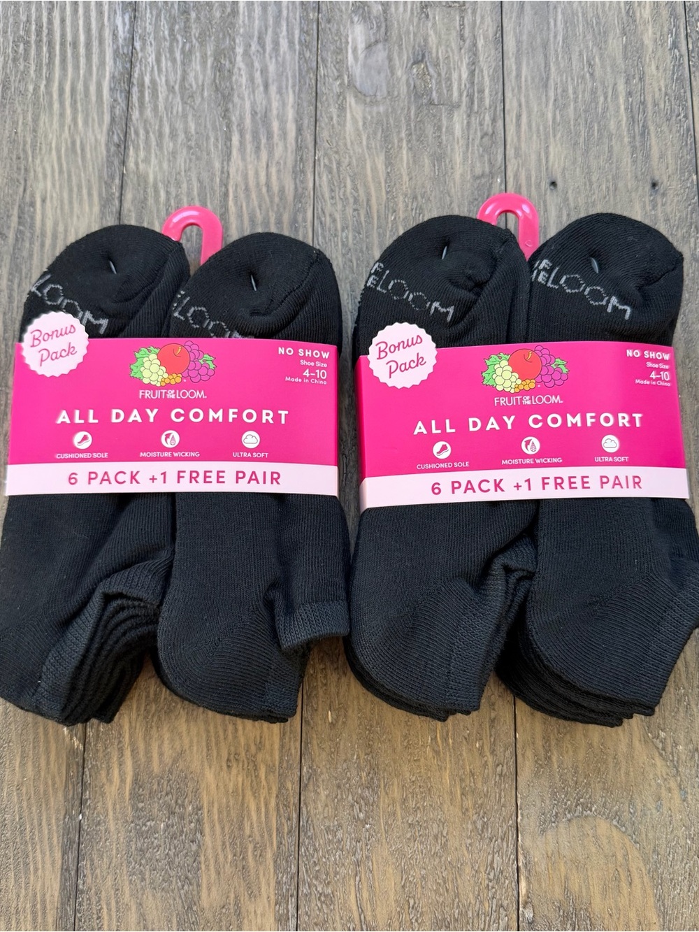 bloom Black No-Show Athletic Socks 7-Pack - Picture 4 of 4